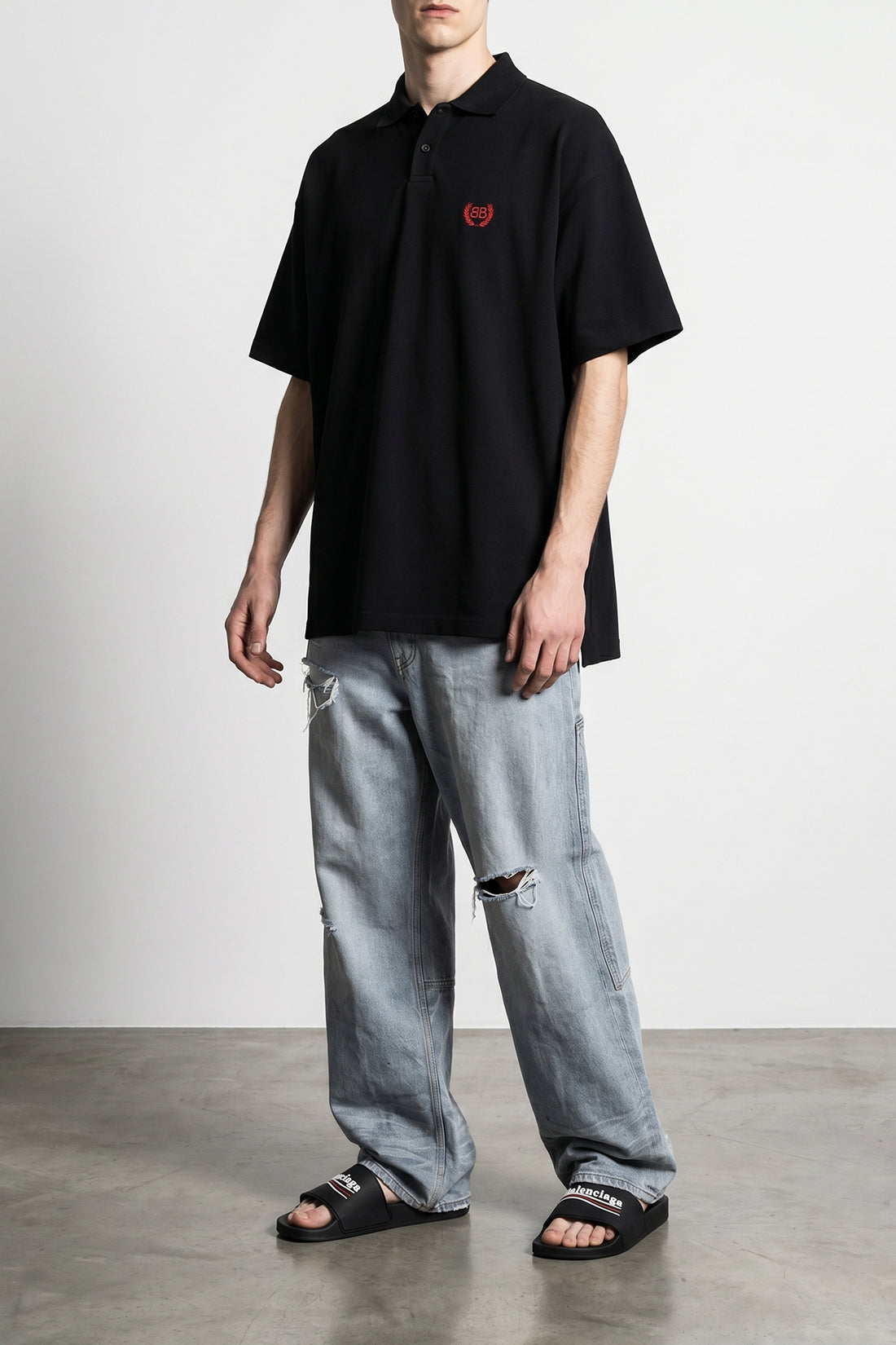 BALENCIAGA S dry fleece polo shirt