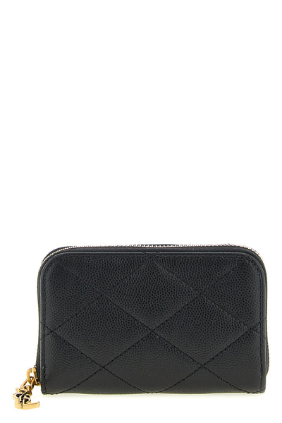 grain de poudre embossed leather coin purse
