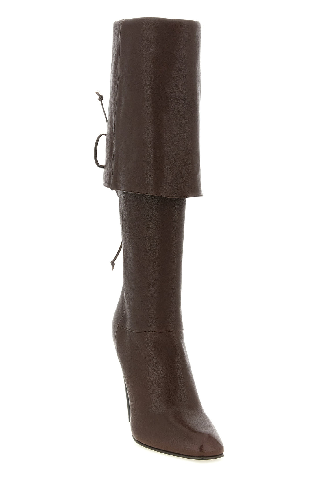 MCQUEEN 38 antiqued nappa leather boots