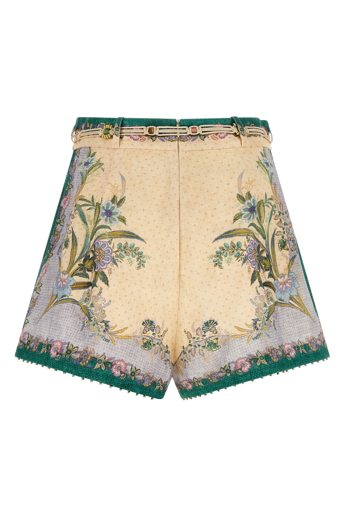 ZIMMERMANN 0 indra scarf print linen shorts