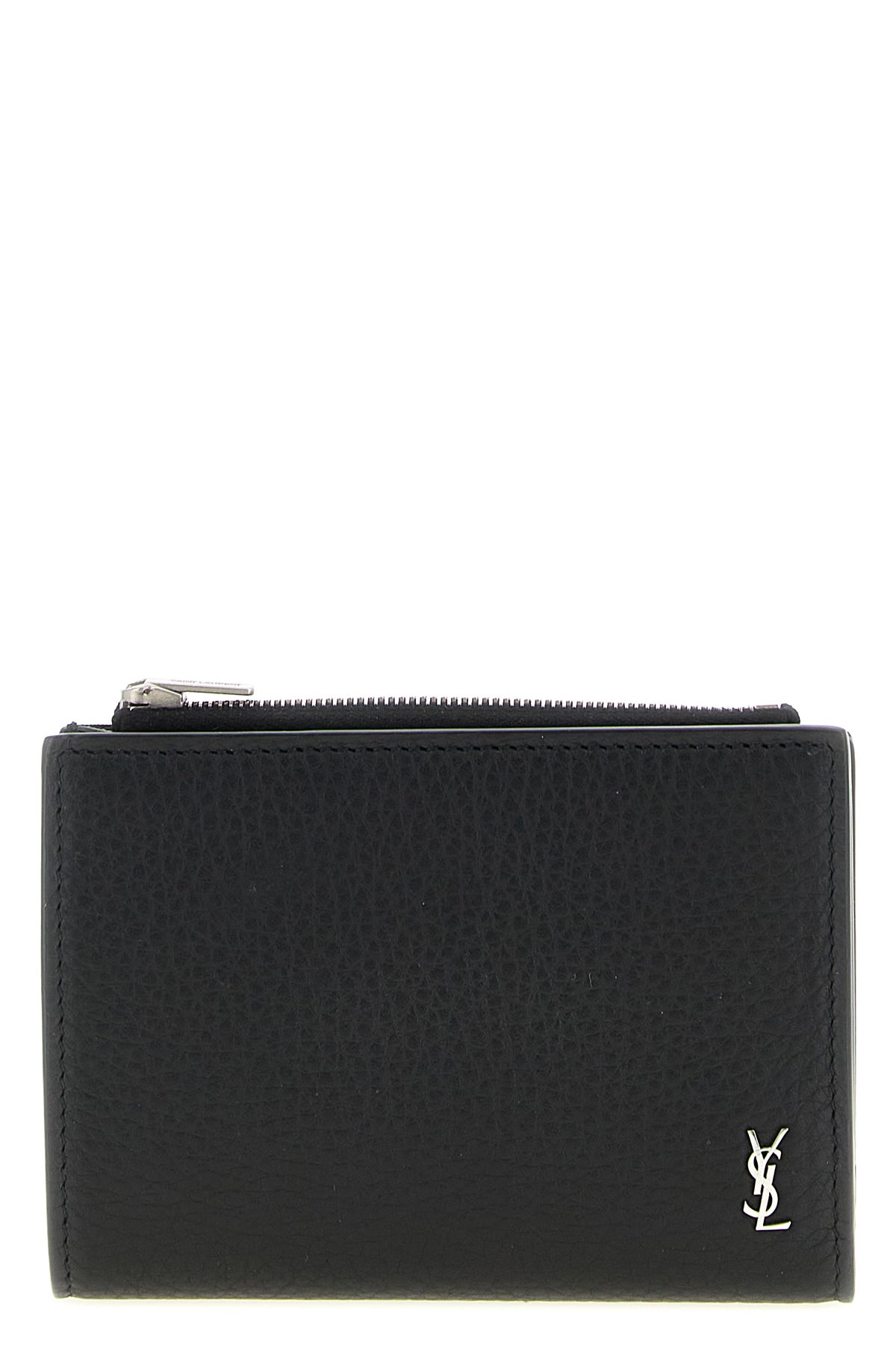 bi-fold hammered leather wallet