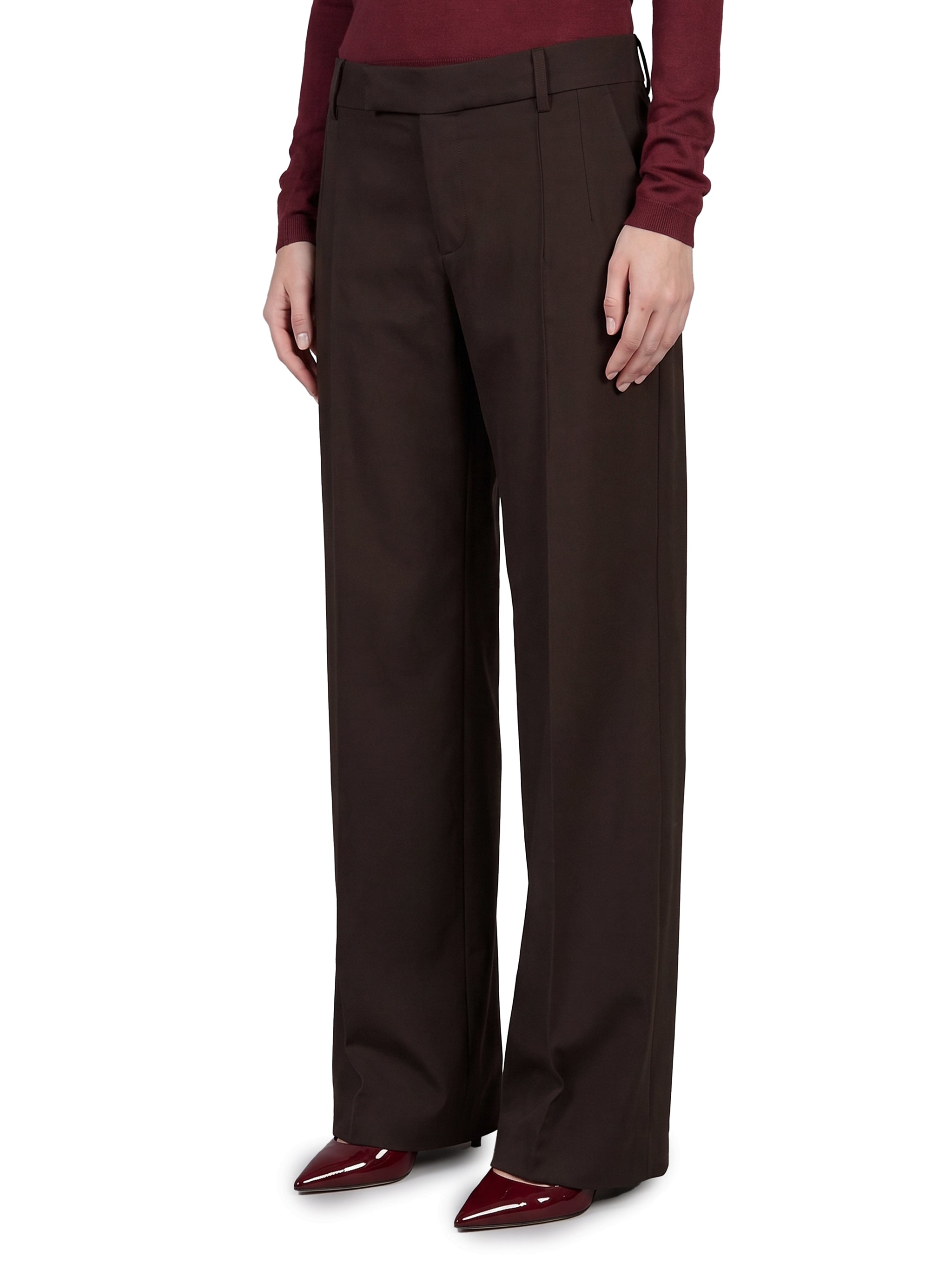 wide-leg frescolana trousers