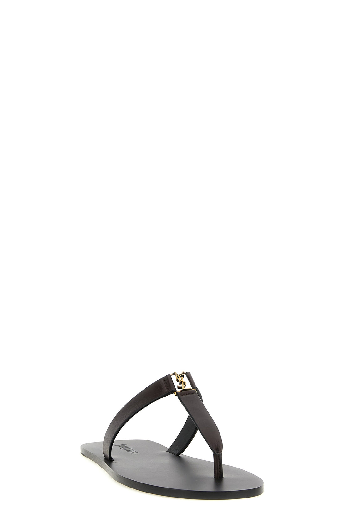 SAINT LAURENT 41 babylone leather flat sandals