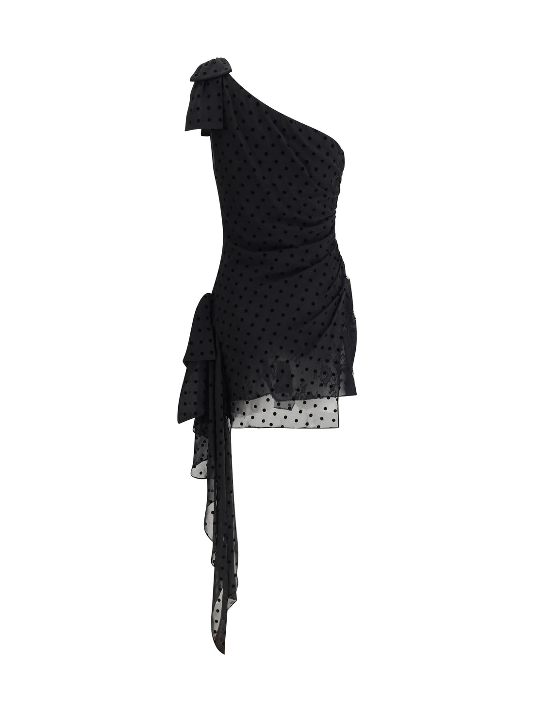 ALESSANDRA RICH 40 polka-dot one-shoulder dress