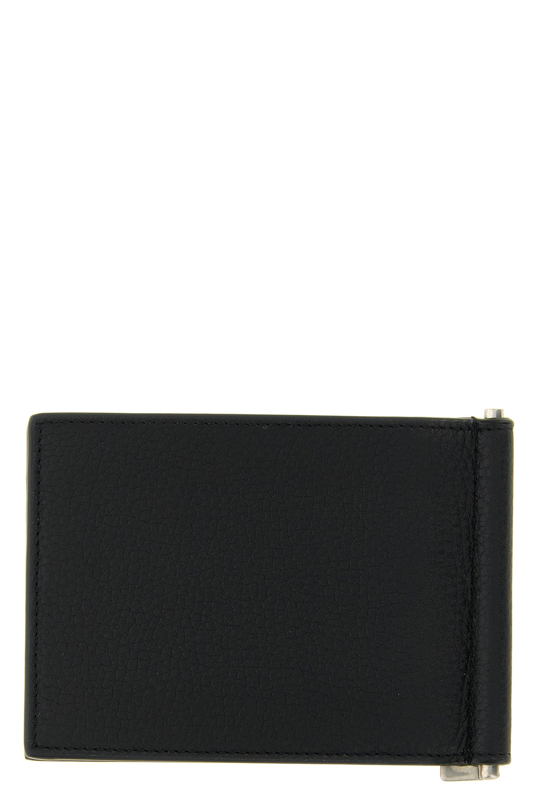 SAINT LAURENT OS hammered leather card holder
