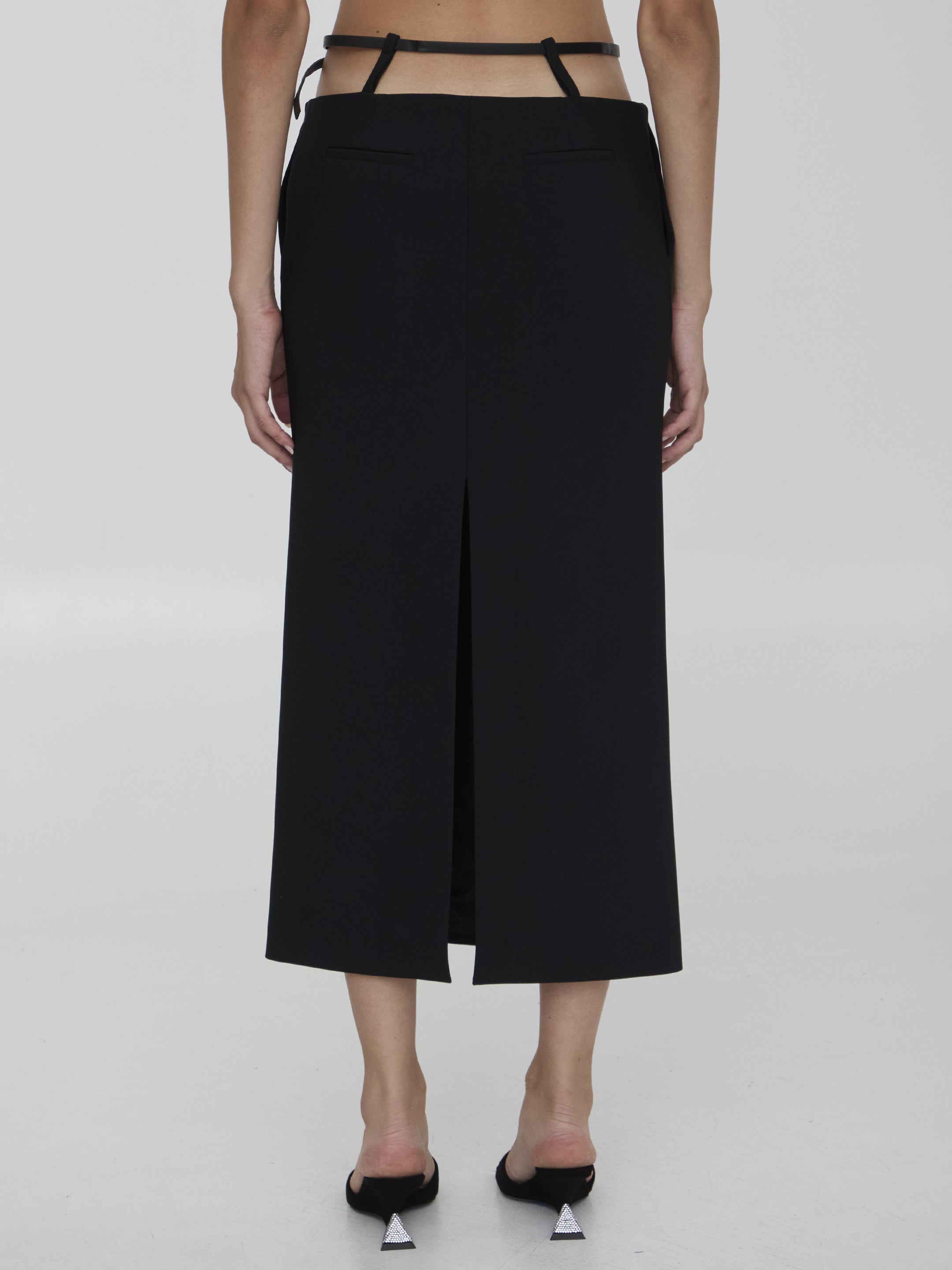 THE ATTICO 40 midi skirt