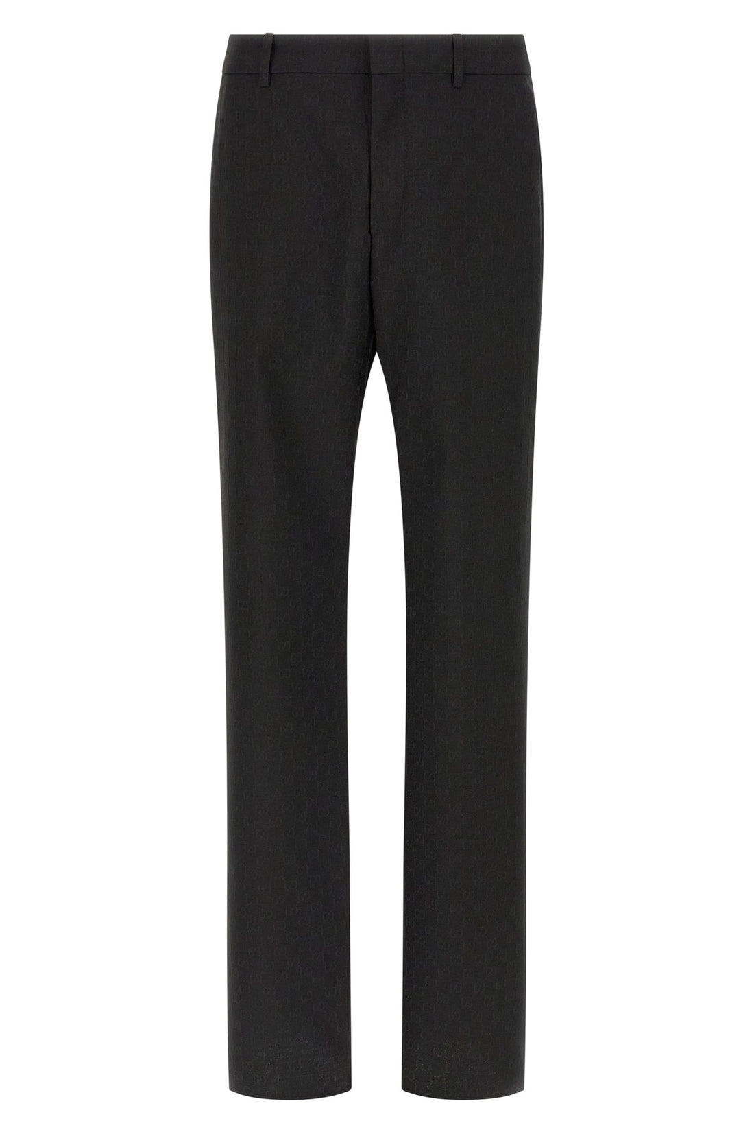 GUCCI 48 classic formal pants in all-over gg wool blend fabric