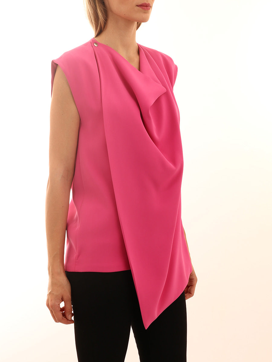 CELINE 38 fuchsia silk top