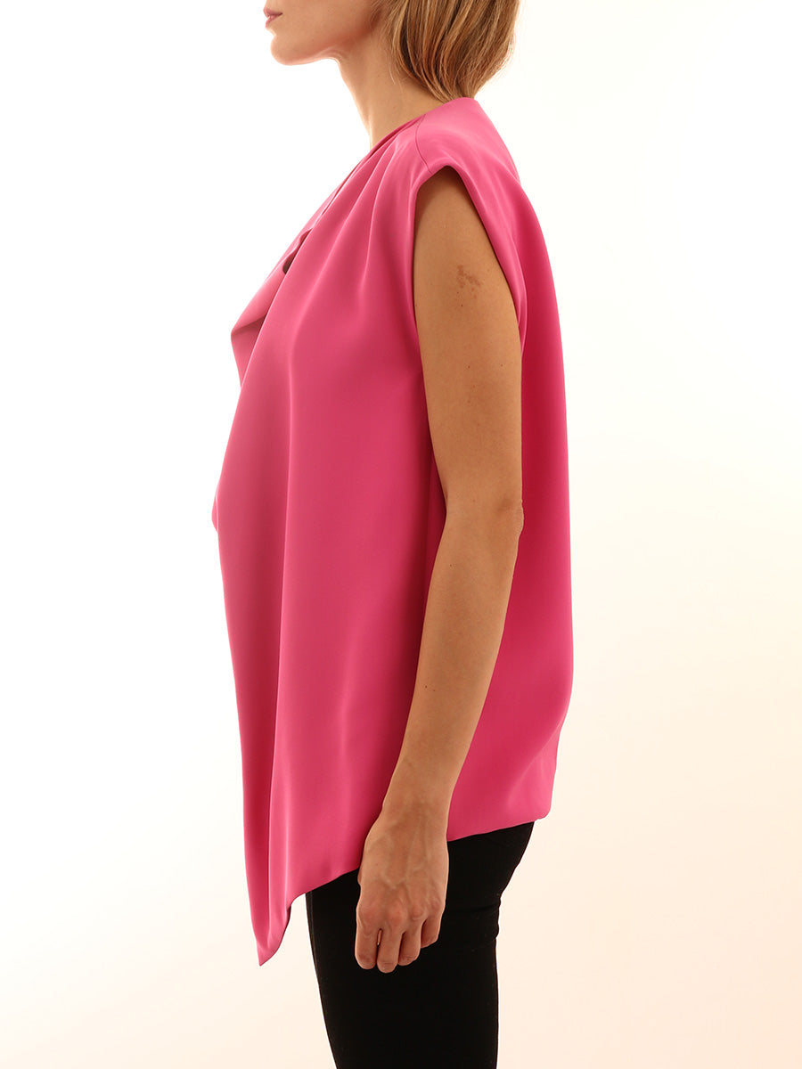 CELINE 38 fuchsia silk top