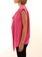 CELINE 38 fuchsia silk top