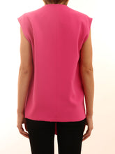 CELINE 38 fuchsia silk top