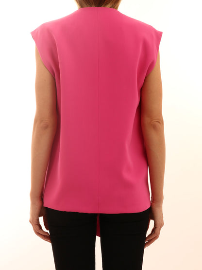 CELINE 38 fuchsia silk top