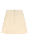 the gucci mini skirt in wool crêpe embodies a pure and structured sartorial aest