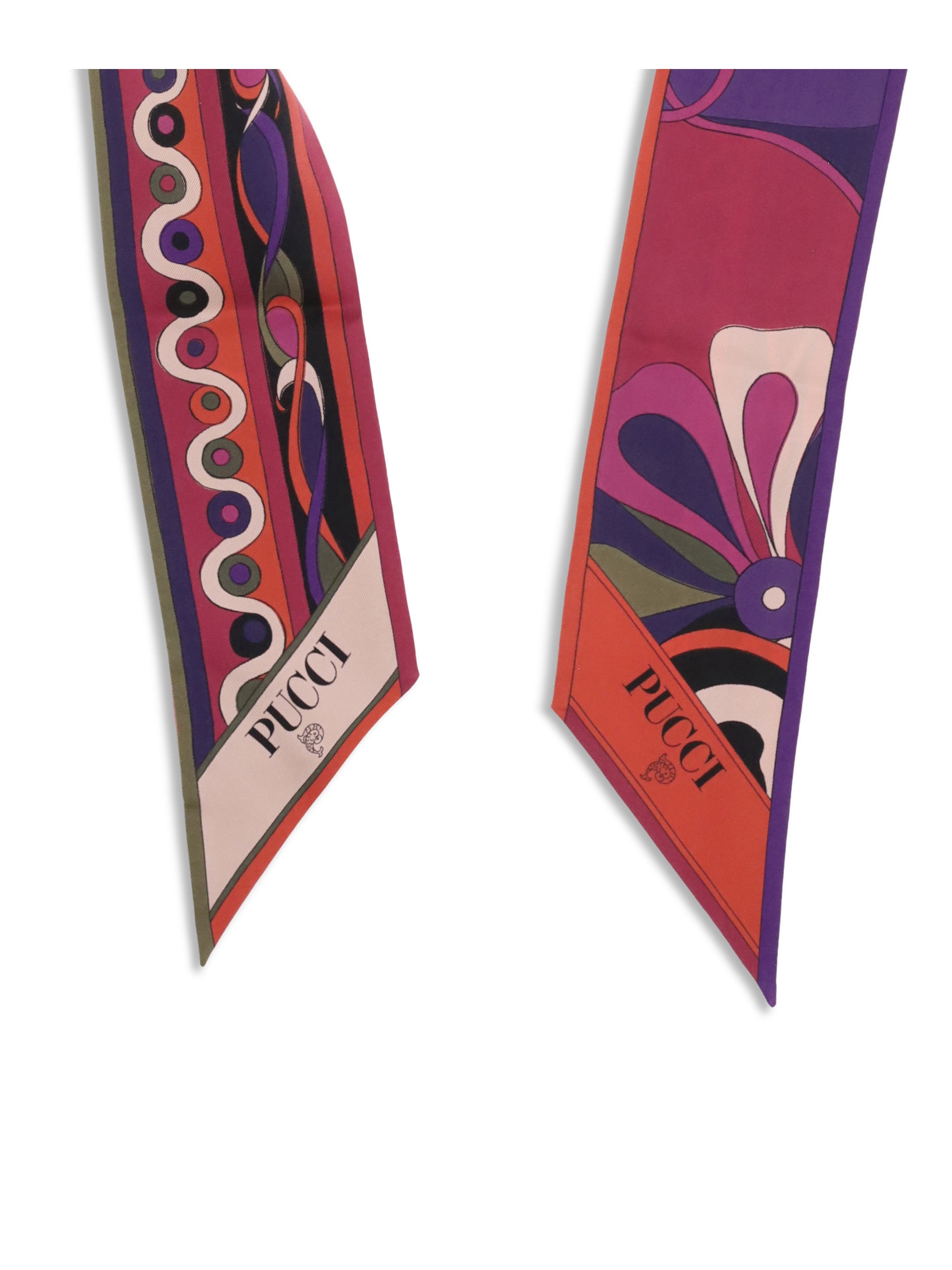PUCCI OS silk triangle scarf