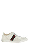 stretch stretch leather sneakers