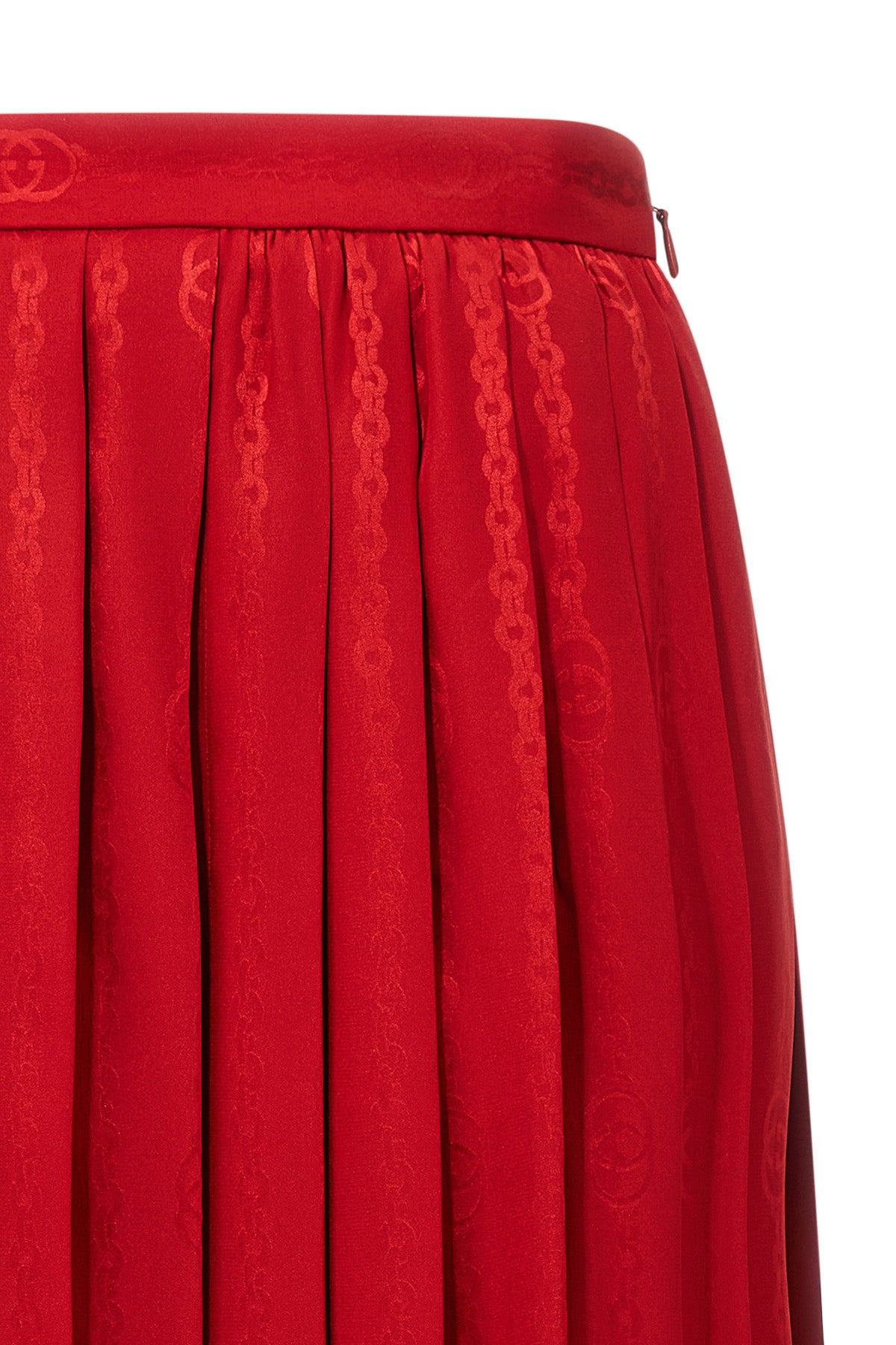 guccis midi skirt defines contemporary elegance through meticulous sartorial co