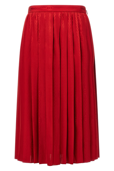 guccis midi skirt defines contemporary elegance through meticulous sartorial co