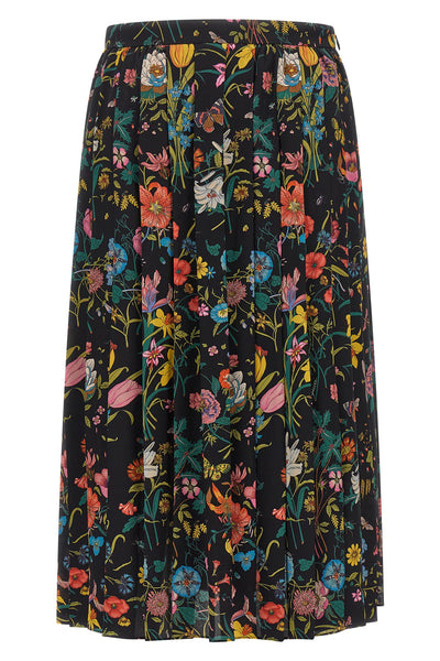gucci midi skirt is made of pure silk