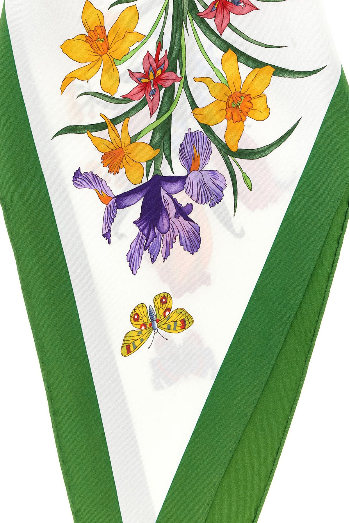 all-over gucci flora print silk twill scarf