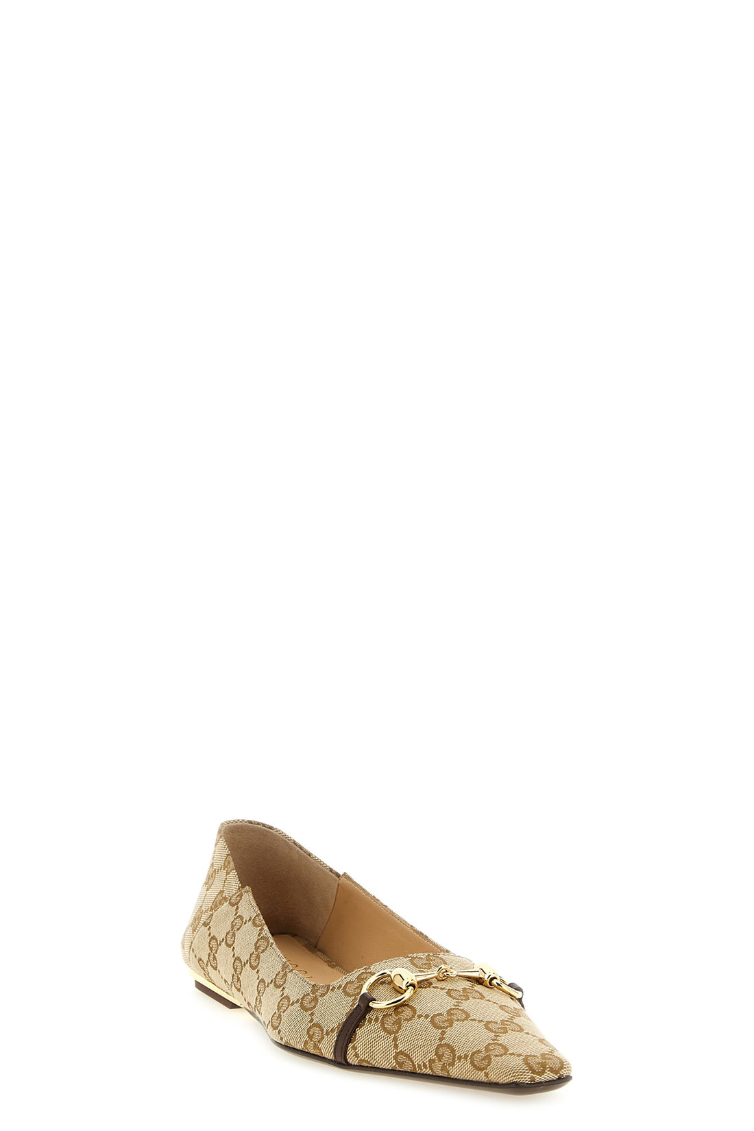 GUCCI 36.5 vittoria gg fabric ballet flats