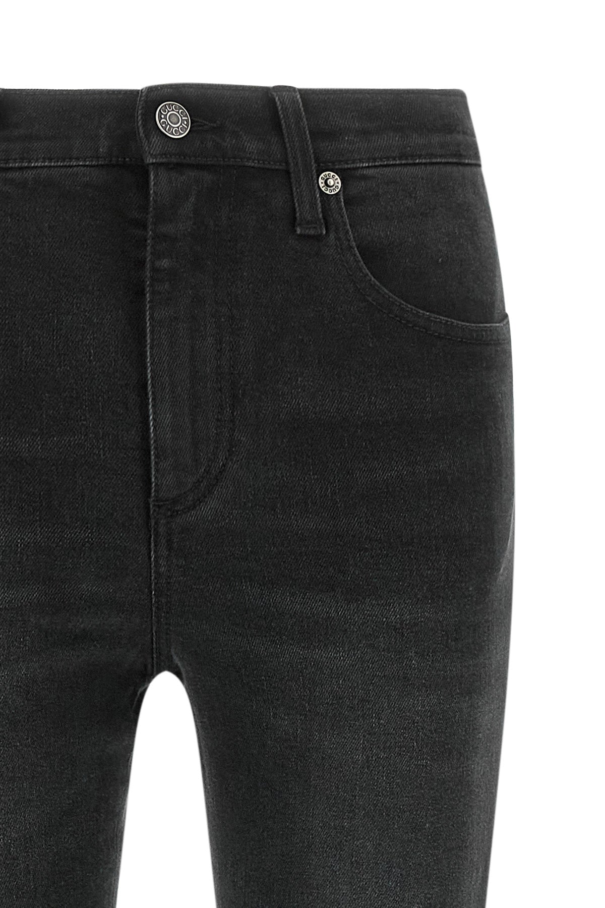 gucci jeans redefine the everyday silhouette through precise sartorial construct