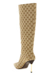 bombshell boots in light and structured gg fabric