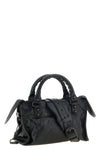 the balenciaga le city mini handbag is made of fine arena lambskin