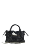 the balenciaga le city mini handbag is made of fine arena lambskin