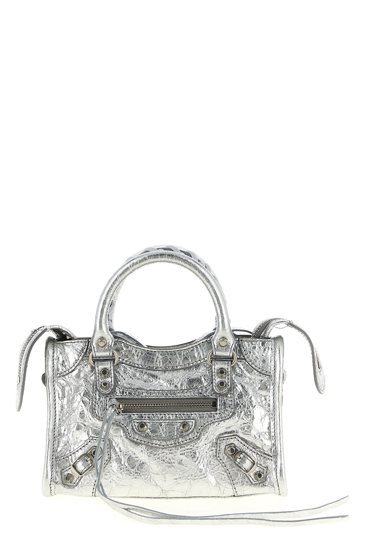 the balenciaga le city nano handbag is made of fine lambskin