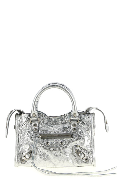 the balenciaga le city nano handbag is made of fine lambskin