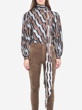 GUCCI 40 printed silk twill shirt