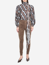 GUCCI 40 printed silk twill shirt