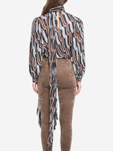 GUCCI 40 printed silk twill shirt