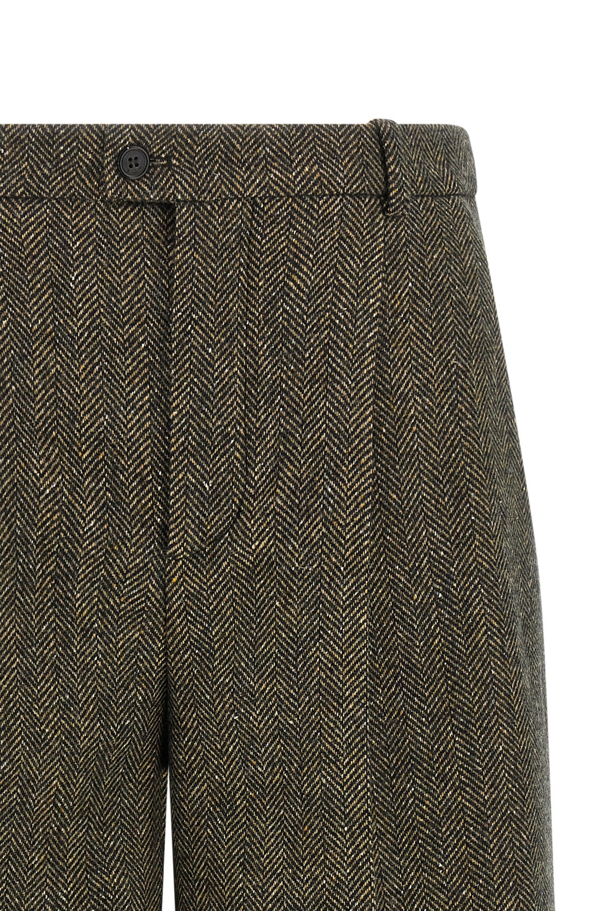 saint laurent culotte pants in wool and silk blend redefine the codes of contemp