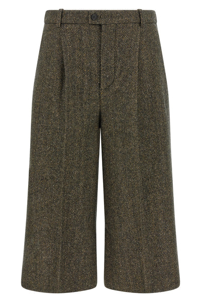 saint laurent culotte pants in wool and silk blend redefine the codes of contemp