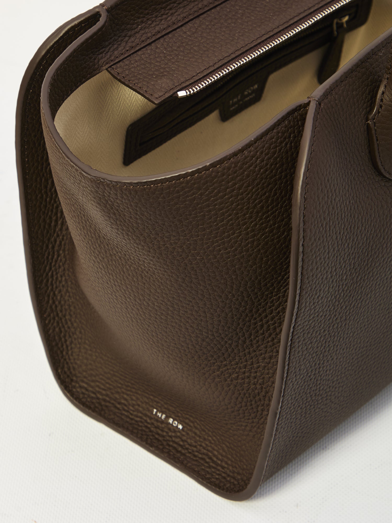 THE ROW OS deep brown marlo 12 bag 