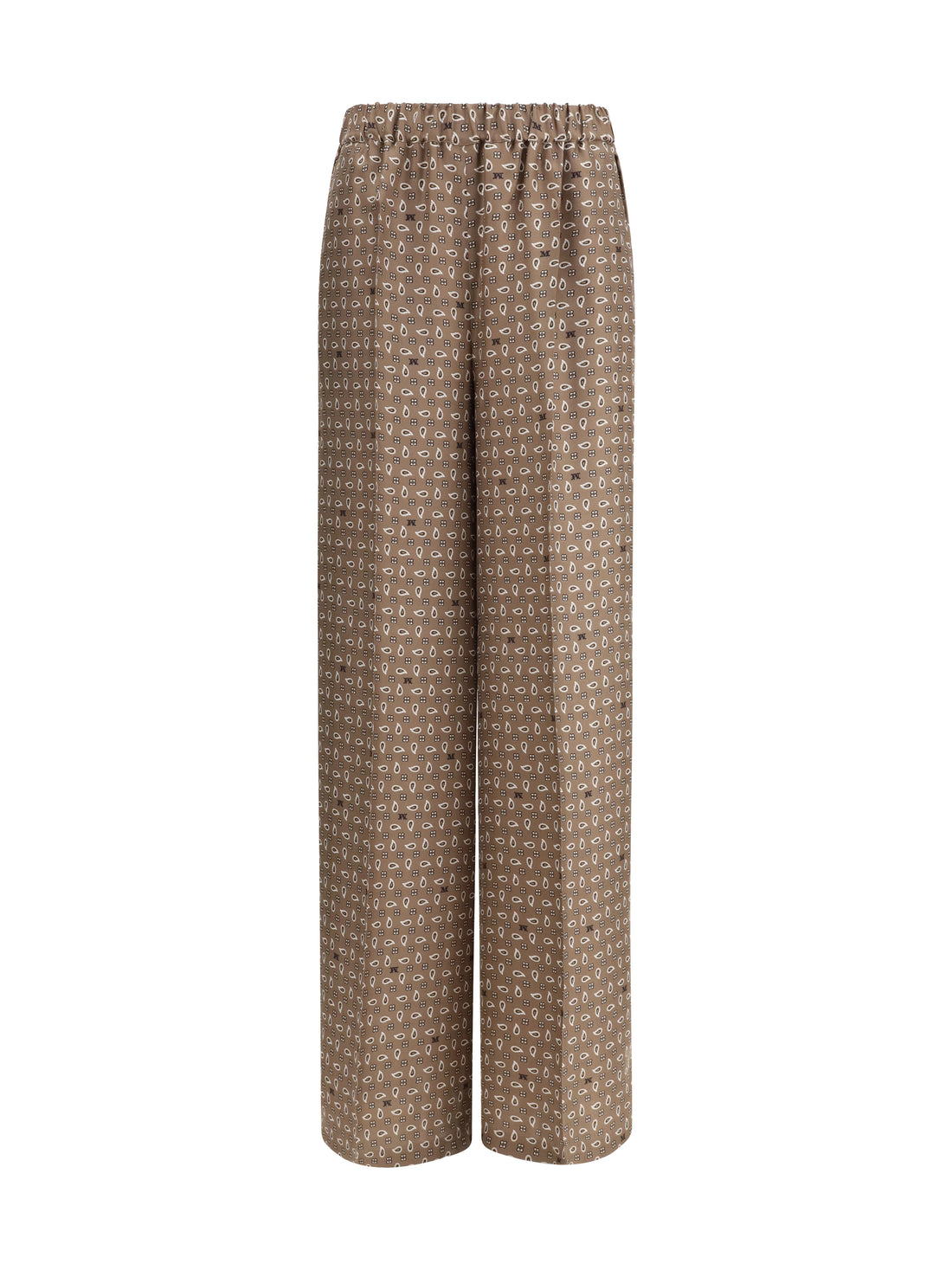 MAX MARA 40 printed silk vischio pants 
