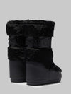 black icon boot in faux fur