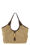 medium mercato shopping bag in lightweight but structured gg fabric