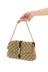 gucci aperitivo medium shoulder bag in lightweight but structured gg fabric