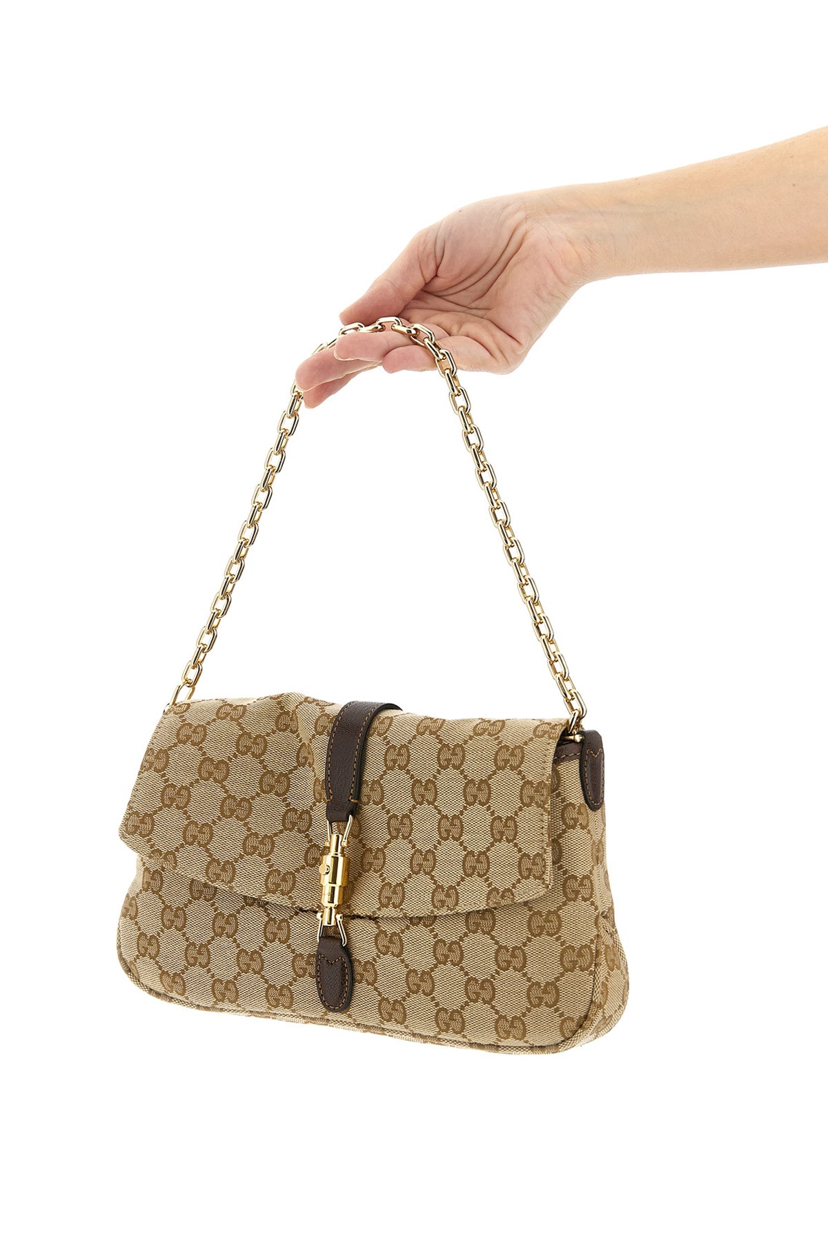 gucci aperitivo medium shoulder bag in lightweight but structured gg fabric