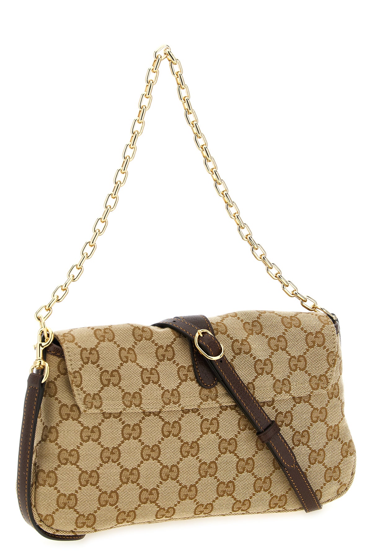 gucci aperitivo medium shoulder bag in lightweight but structured gg fabric