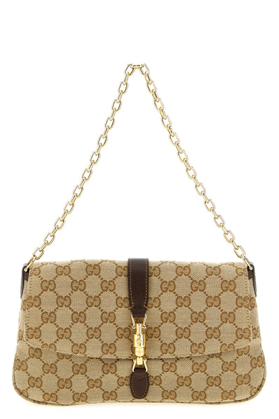 gucci aperitivo medium shoulder bag in lightweight but structured gg fabric