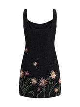 STAUD M le sable sequin-embellished floral mini dress