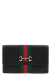 gucci horsebit web leather wallet on chain