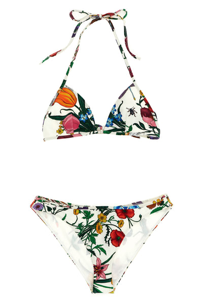 all-over sparkling gucci flora print jersey bikini