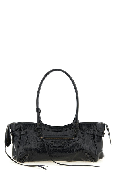 arena le city east-west lambskin shoulder bag