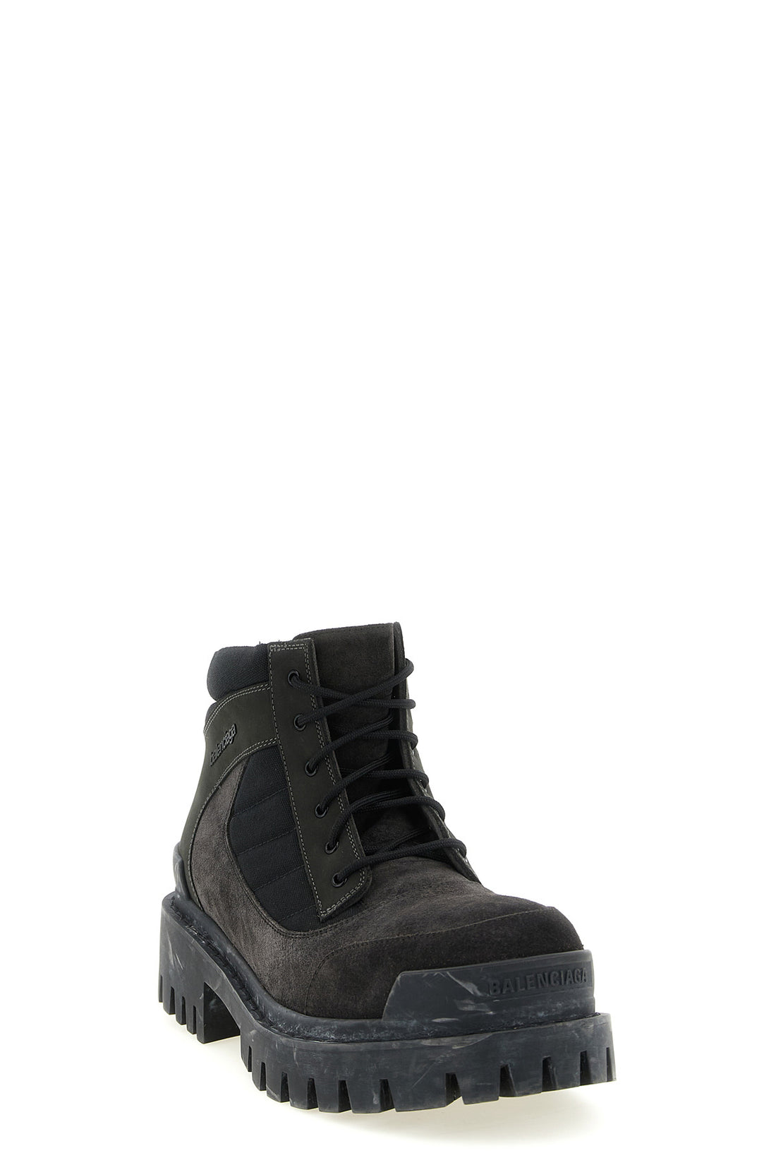 BALENCIAGA 45 combat strike ankle boots in nubuck