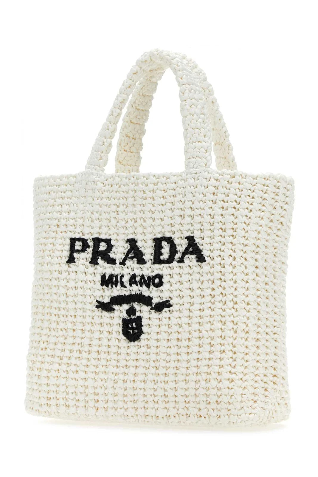 Logo Small Raffia Tote