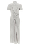 long striped silk dress